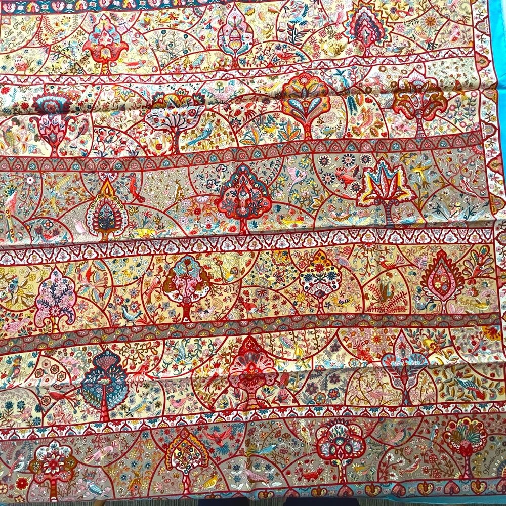Authentic HERMES 90x90 100% silk scarf.
